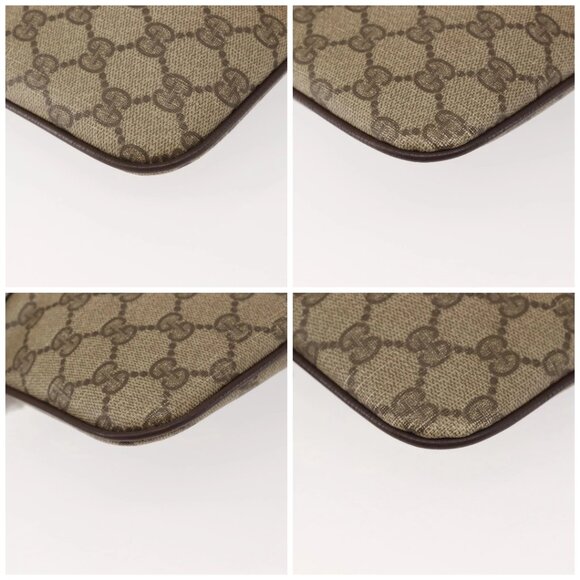 GUCCI GG Supreme Web Sherry Line Bag PVC Beige Gold 904 02 047 Auth 142653 - Picture 14 of 16